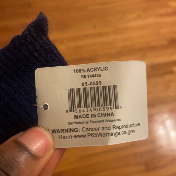 Navy Blue Mittens - Picture 3 of 3